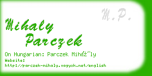 mihaly parczek business card